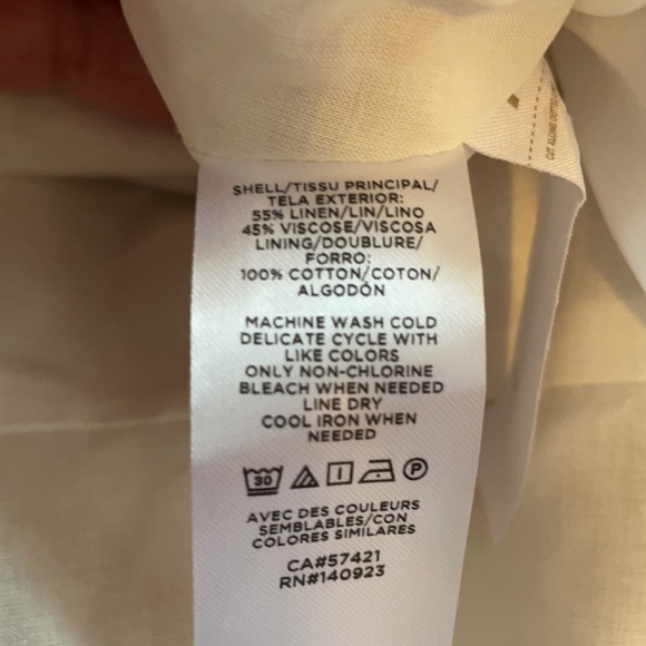 Loft nude tropical print floral linen dress - Picture 7 of 11